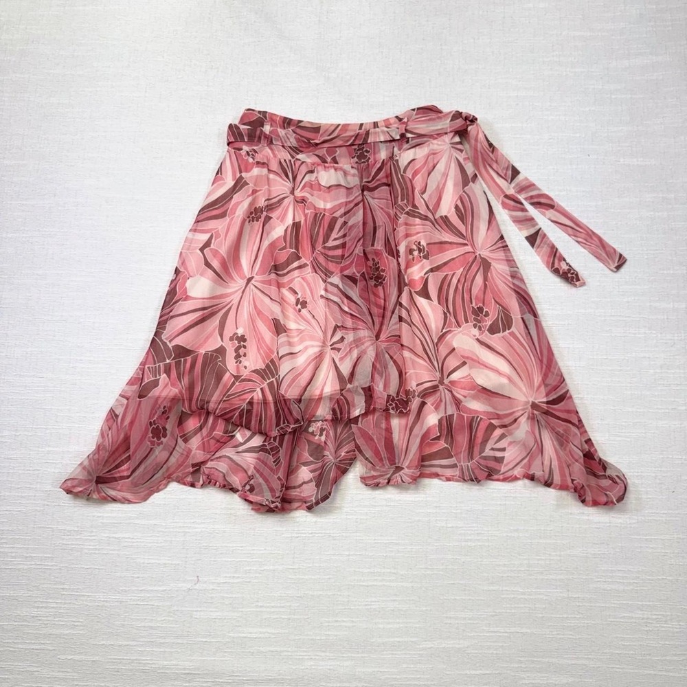 Pennyblack Vintage Silk Pink Floral Asymmetric Handkerchief Skirt IT 38 US 4